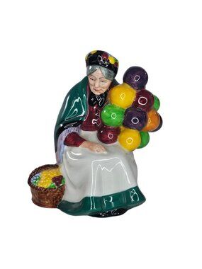 Royal Doulton Miniature Figurine The Old Balloon Seller HN 2129 1989 Vintage